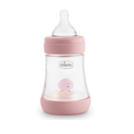 CHICCO BIBERON PERFECT 5 GIRL 150 ML IN SILICONE 1 FORO - farmachicca