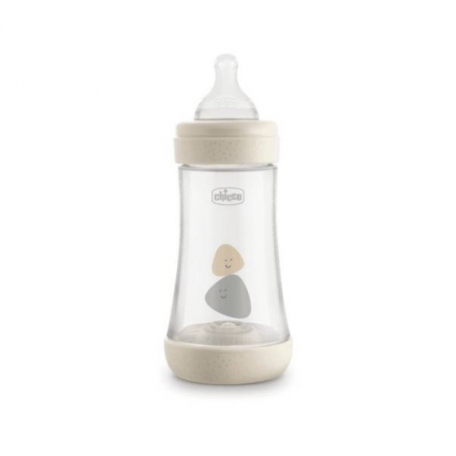 CHICCO BIBERON PERFECT 5 UNISEX 300 ML IN SILICONE 3 FORI - farmachicca