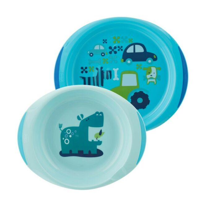 CHICCO PIATTO FONDO E PIANO 12 MESI+ AZZURRO/VERDE - farmachicca