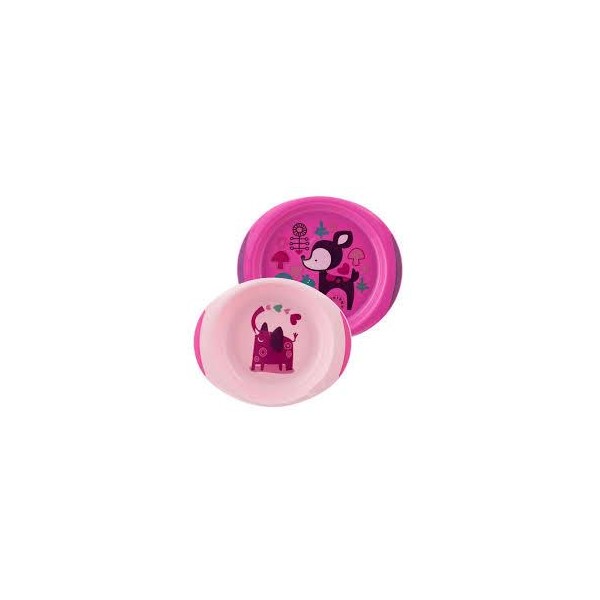 CHICCO PIATTO FONDO E PIANO 12 MESI+ ROSA/VERDE - farmachicca