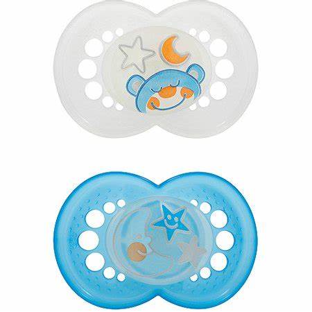 MAM SUCCHIETTO ORIGINAL NIGHT 6+ MESI SILICONE MASCHIO 2 PEZZI - farmachicca