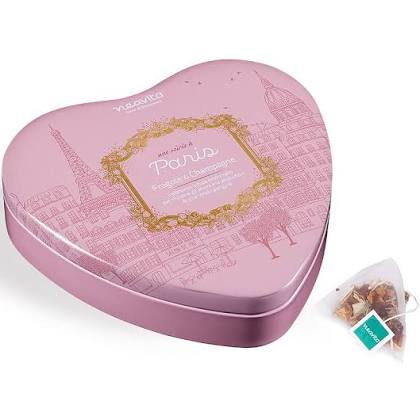 NEAVITA COFANETTO CUORE PARIGI CON INFUSO FRAGOLE CHAMPAGNE 12 FILTRI DA 3,8 G - farmachicca