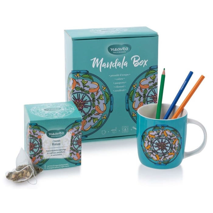 NEAVITA MANDALA BOX BLU FILTROSCRIGNO RELAX MUG E KIT MANDALA - farmachicca