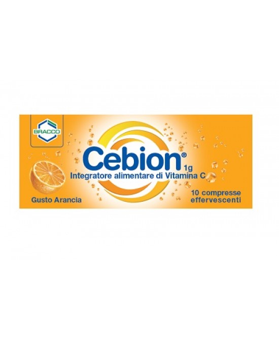 Cebion 1G Vitamina C Arancia 10 Compresse Effervescenti - farmachicca