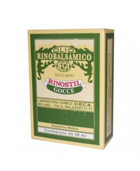 RINOSTIL GOCCE NASALI FLACONE 30ML OLIO RINOBALSAMICO PER LAPROTEZIONE DELLA MUCOSA NASALE E LA PULIZIA DELLE FOSSE NASALI - farmachicca