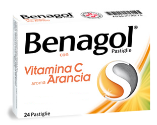 BENAGOL VIT C*24PAST ARANCIA - farmachicca