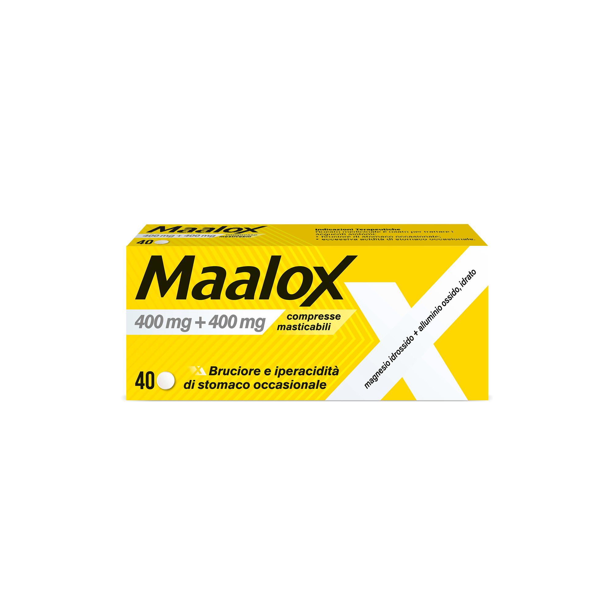 MAALOX*40CPR MAST 400MG+400MG - farmachicca