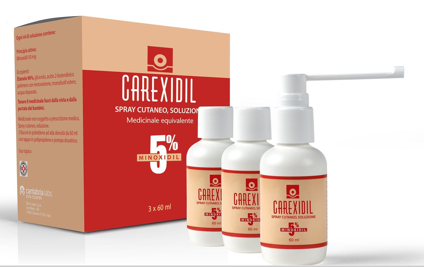 CAREXIDIL*3FL SOLUZ CUT 60ML5% - farmachicca