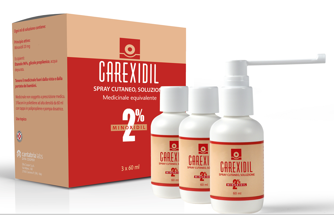 CAREXIDIL*3FL SOLUZ CUT 60ML2% - farmachicca