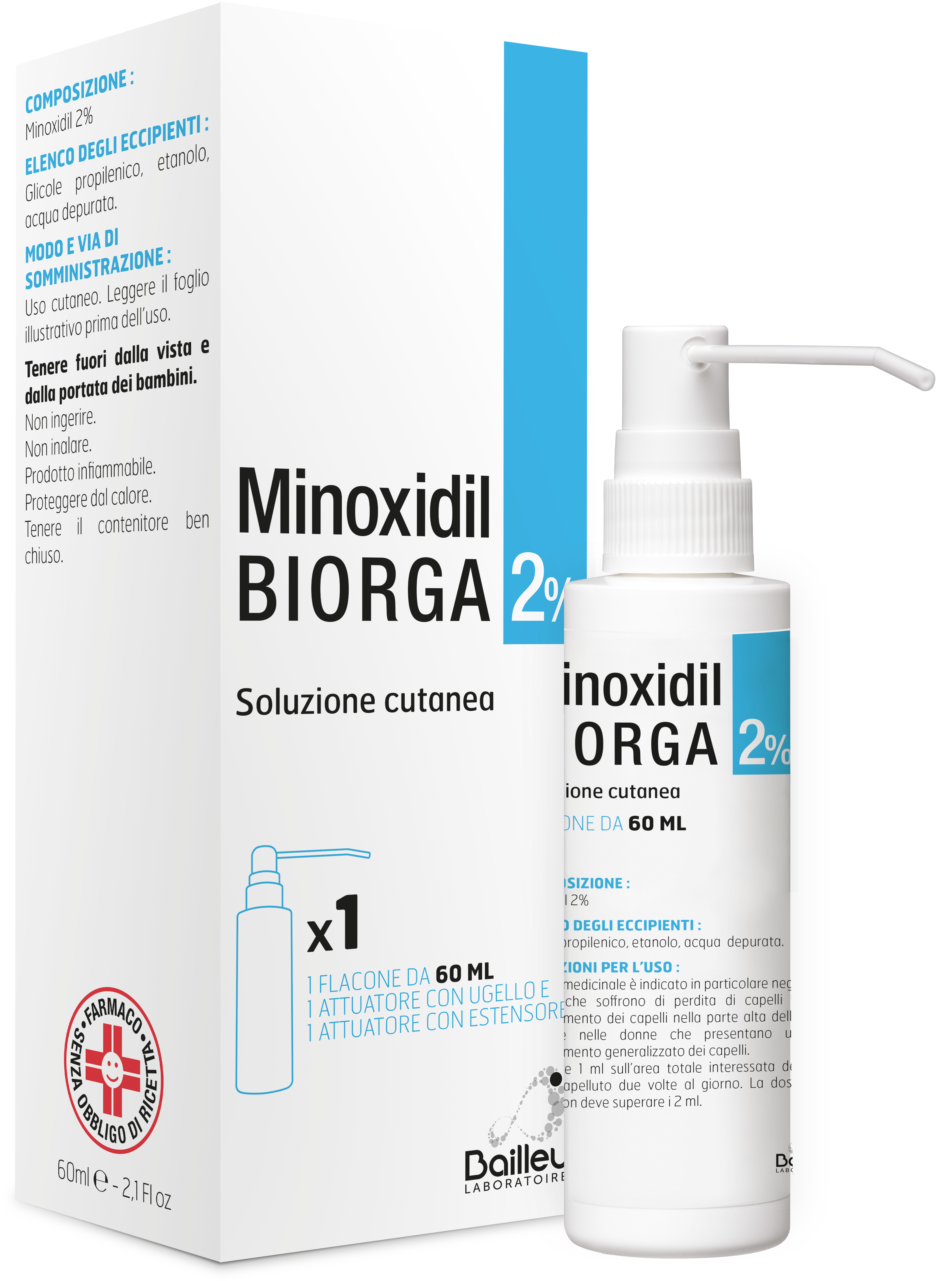 MINOXIDIL BIORGA*SOL CUT60ML2% - farmachicca