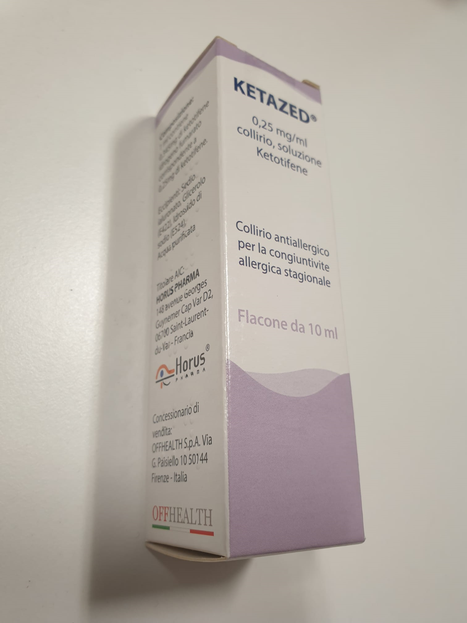KETAZED*COLL 1FL 10ML0,25MG/ML - farmachicca