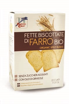 FSC FETTE BISCOTTATE DI FARRO BIO SENZA ZUCCHERI AGGIUNTI CON OLIO DI GIRASOLE SENZA OLIO DI PALMA 200 G - farmachicca