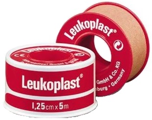 CEROTTO CHIRURGICO PER FISSAGGIO MEDICAZIONI IN ROCCHETTO LEUKOPLAST SUPPORTO VISCOSA COLOR PELLE MASSA ADESIVA CAUCCIU' OSSIDO DI ZINCO 1,25X500CM MUTUABILE - farmachicca