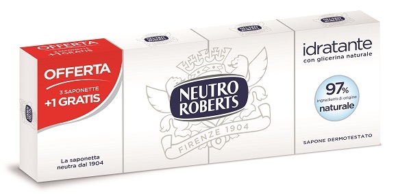 NEUTRO ROBERTS SAPONE SOLIDO 4 PEZZI 100 G - farmachicca