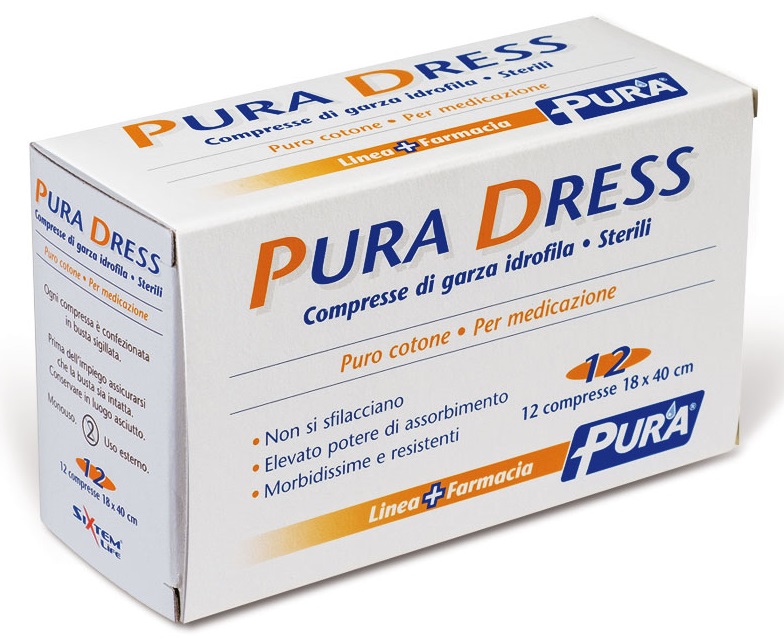 GARZA IN TESSUTO NON TESSUTO PURA SOFT 18X40CM 12 PEZZI - farmachicca