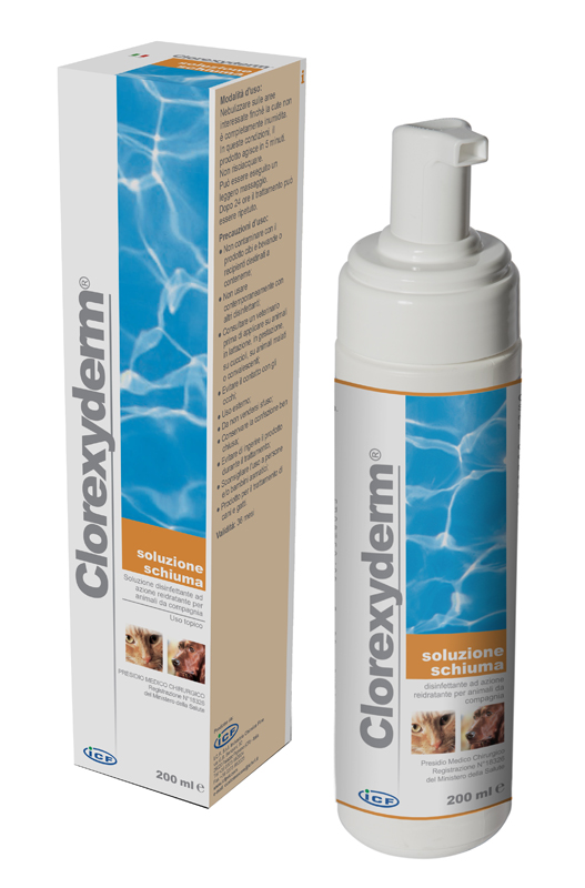 CLOREXYDERM SOLUZIONE SCHIUMA 200 ML - farmachicca