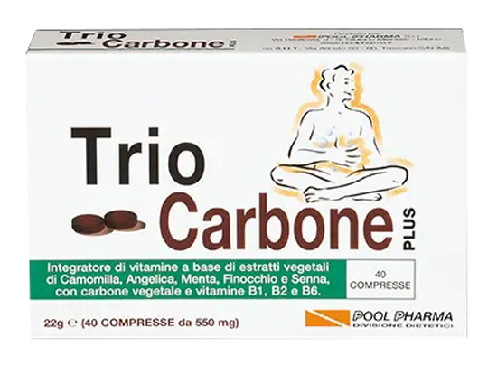 TRIOCARBONE PLUS 40 COMPRESSE - farmachicca