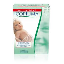 BENDA ICOPIUMA A COMPRESSIONE FISIOLOGICA RETE OMBELICALE CON GARZE STERILI 1 PEZZO - farmachicca