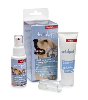 DENTALPET KIT DENTIFRICIO 50ML+SPRAY ORALE 50ML+1 DITALE - farmachicca