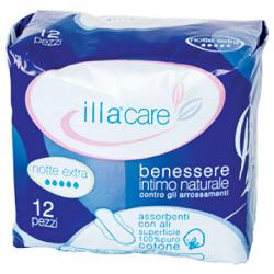 ILLA CARE ASSORBENTE NOTTE EXTRA 12 PEZZI - farmachicca