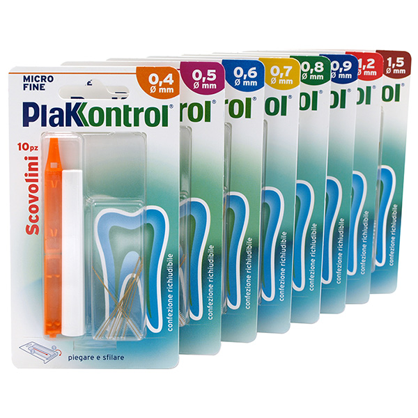 PLAKKONTROL MINIGRIP SCOVOLINO 0,8 MM 10 PEZZI - farmachicca