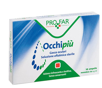 OCCHIPIU' GOCCE OCULARI RINFRESCANTI 10 FL DA 0,5 ML PROFAR - farmachicca