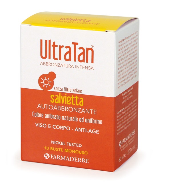 ULTRA TAN SALVIETTE AUTOABBRONZANTI 10 BUSTE - farmachicca