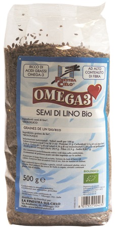 FSC OMEGA3 SEMI DI LINO BIO AD ALTO CONTENUTO DI FIBRA 500 G - farmachicca