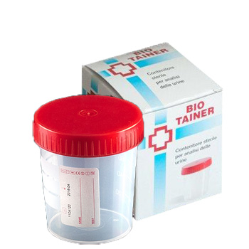 CONTENITORE PER URINA BIO TAINER GRADUATO CON SUPERFICIE DI SCRITTURA CON TAPPO A VITE CAPACITA' 120ML 1 PEZZO - farmachicca