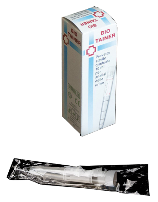 BIO TAINER PROVETTA STERILE PER URINA 10 ML - farmachicca