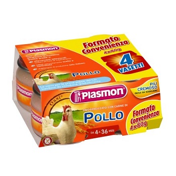 PLASMON OMOGENEIZZATO POLLO CON GIFT 4 X 80 G - farmachicca