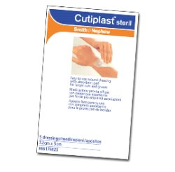MEDICAZIONE CUTIPLAST STERIL ADESIVA SUPPORTO IN TNT ADESIVO POLIACRILATO IPOLLERGENICO TAMPONE NON ADERENTE 7,2X5 CM 5 PEZZI - farmachicca