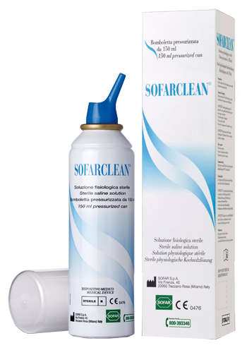 SOLUZIONE FISIOLOGICA SOFARCLEAN 150ML IN BOMBOLETTA PRESSURIZZATA - farmachicca
