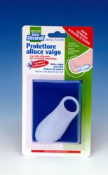 PROTETTORE ALLUCE VALGO REALIZZATO IN GEL DI SILICONE BIANCOSEMITRASPARENTE SAGOMATO PER AVVOLGERE LA PARTE DOLENTE E SENSIBILE DELL'ALLUCE IGIENEPIEDE 1 PEZZO - farmachicca