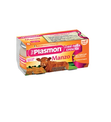 PLASMON OMOGENEIZZATO MANZO 4 X 80 G - farmachicca