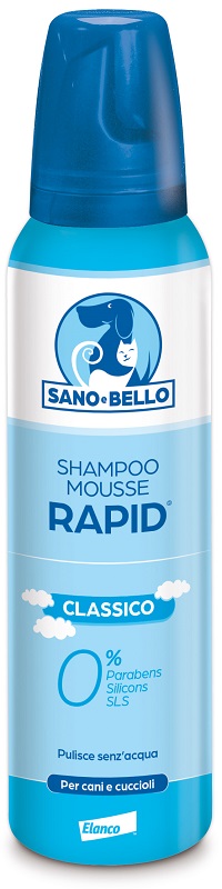 SANO E BELLO SHAMPOO MOUSSE RAPID CLASSICO FLACONE 300 ML PER LAVAGGIO SENZ'ACQUA - farmachicca