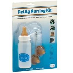 NURSING KIT BIBERON DA 120ML PER ANIMALI + TETTARELLE DI VARIE MISURE + SCOVOLINO PER PULIZIA - farmachicca