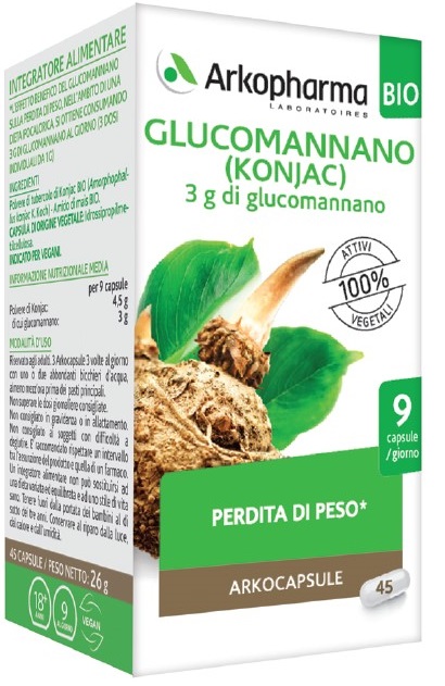 ARKO CAPSULE GLUCOMANNANO 45 CAPSULE - farmachicca