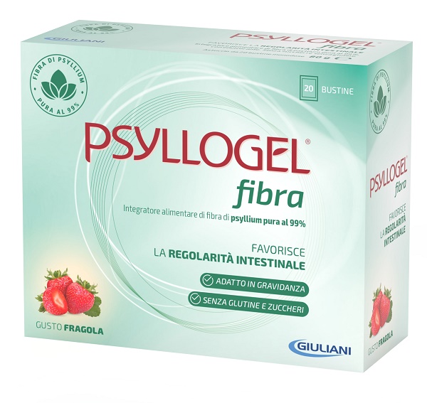 PSYLLOGEL FIBRA FRAGOLA 20 BUSTINE - farmachicca