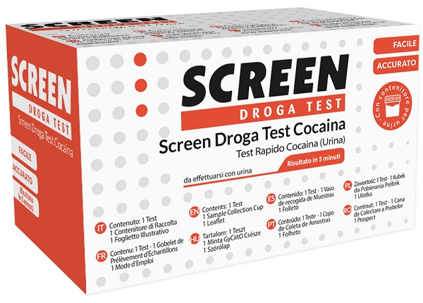 DROGA TEST CHE RILEVA UNA SOSTANZA COCAINA SCREEN DROGA TEST COCAINA - farmachicca