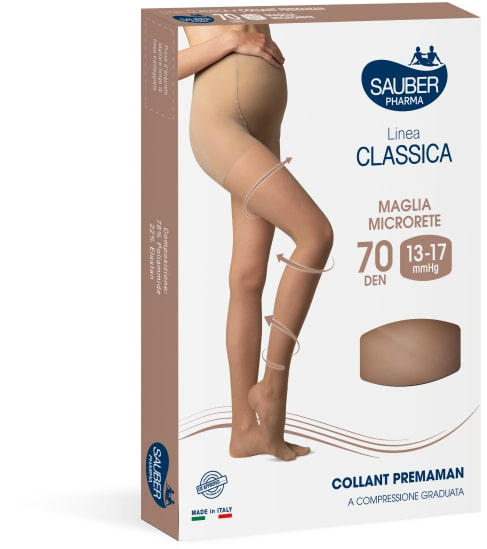 SAUBER COLLANT 70 DENARI PREMAMAN MAGLIA MICRORETE NEUTRO BEIGE 3 LINEA CLASSICA - farmachicca