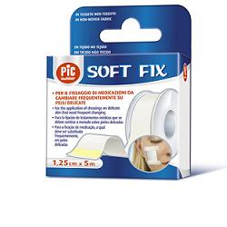 CEROTTO IN ROCCHETTO PIC SOFT FIX TESSUTO NON TESSUTO 1,25X500 CM CON FUSTELLA - farmachicca