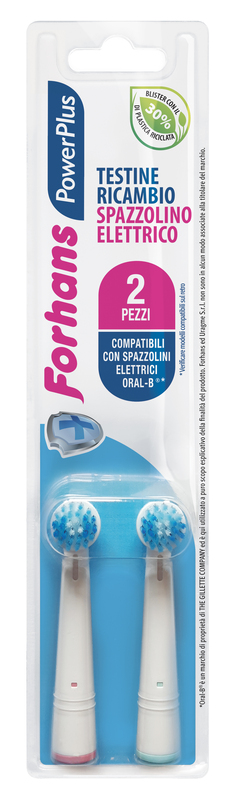 FORHANS POWER PLUS TESTINA 2 PEZZI RICAMBIO - farmachicca