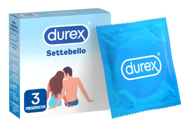PROFILATTICO DUREX SETTEBELLO CLASSICO 3 PEZZI - farmachicca