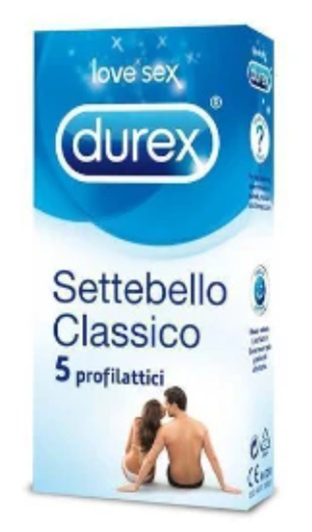 PROFILATTICO DUREX SETTEBELLO CLASSICO 5 PEZZI - farmachicca