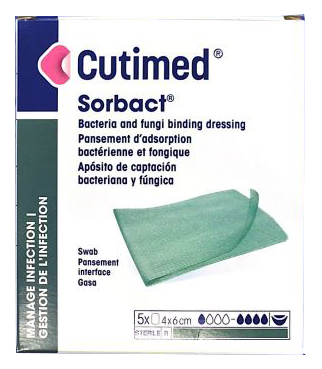GARZA ASSORBENTE CUTIMED SORBACT 4X6CM 5 PEZZI - farmachicca