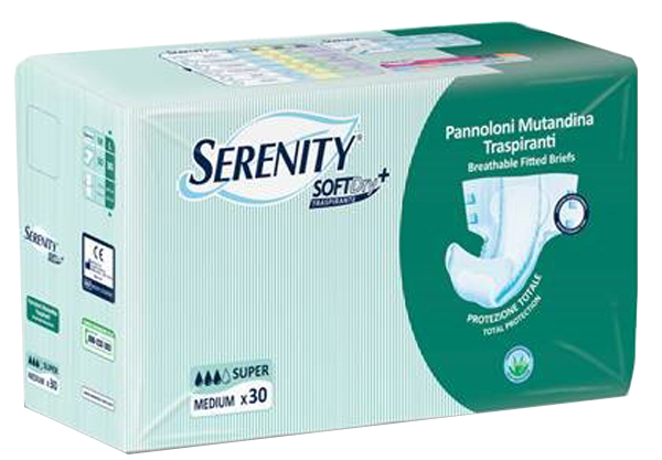 PANNOLONE PER INCONTINENZA A MUTANDINA SERENITY SOFTDRY+ ALOE SUPER MEDIUM 30 PEZZI - farmachicca