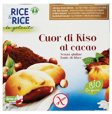 RICE&RICE CUOR DI RISO AL CACAO 6 X 33 G - farmachicca