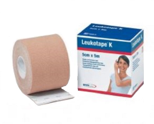 BENDA ADESIVA LEUKOTAPE K PER TAPING FISIOTERAPICO LARGHEZZA 5 CM LUNGHEZZA 5 M COLOR CARNE IN ROTOLO - farmachicca