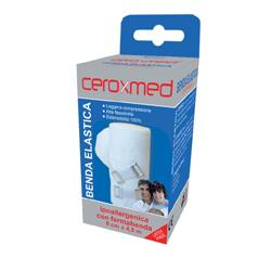 BENDA ELASTICA CEROXMED 8X450 CM CON GANCIO 1 PEZZO - farmachicca
